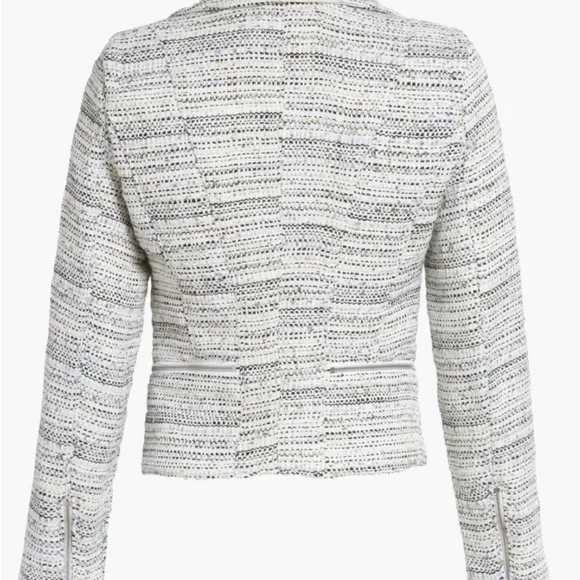 BlankNYC Tweed Fitted Zipper Moto Jacket Sz M - Picture 2 of 7